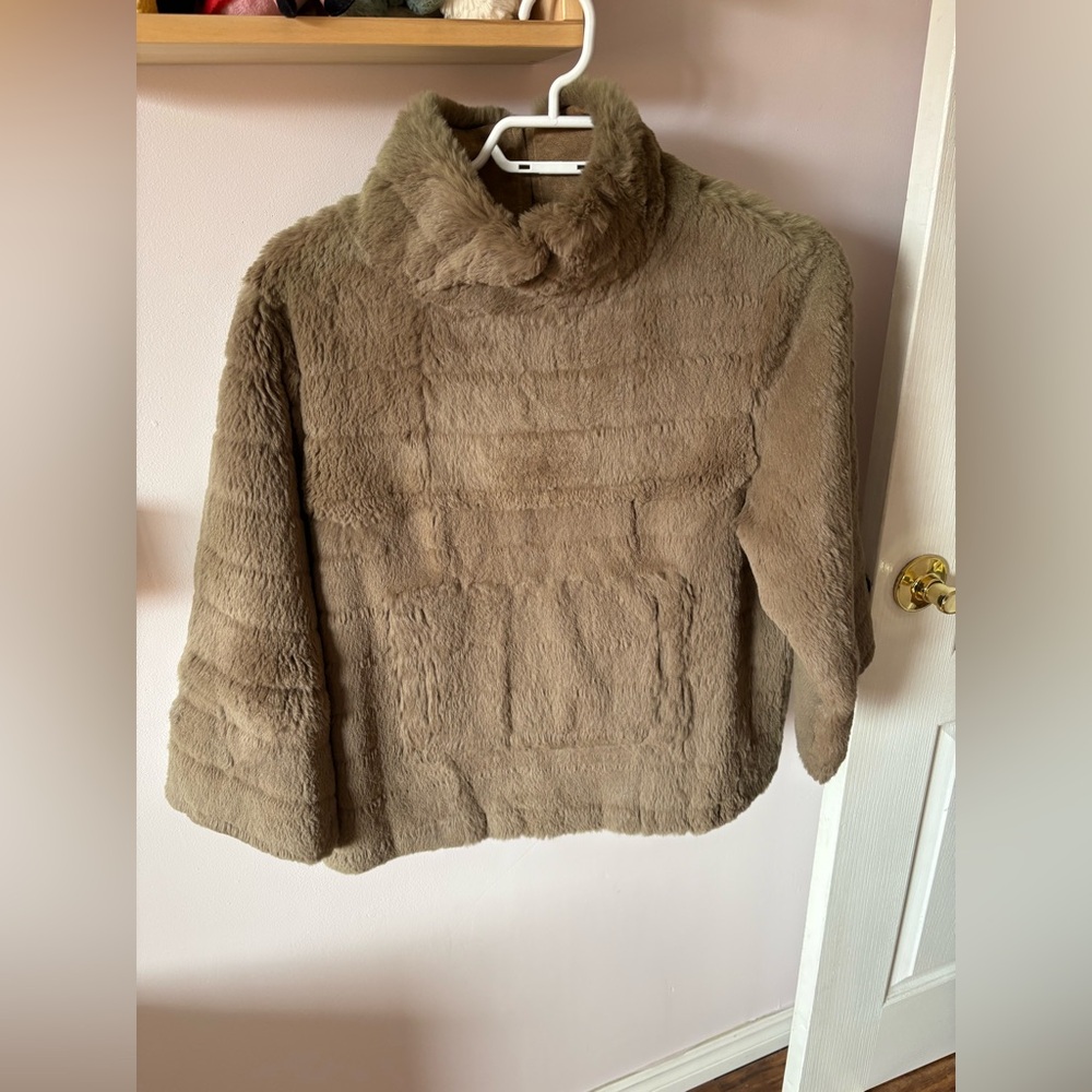 BA&SH rabbit fur mockneck sweatshirt